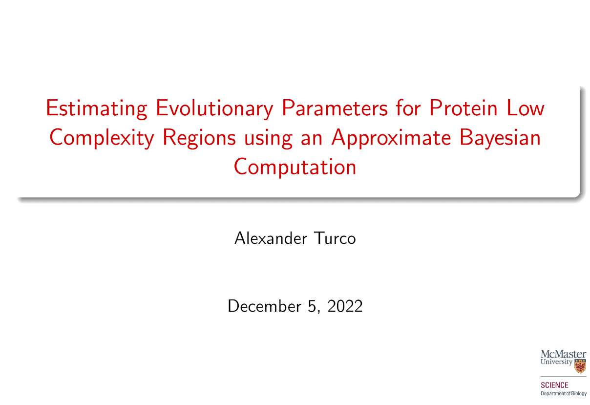 Undergraduate Thesis: Evolution of LCRs